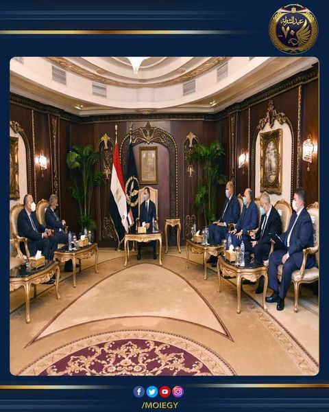 إستقبل السيد/ محمود توفيق وزير_الداخلية السيد الدكتور/ محمد بن على كومان ــ أمين عام مجلس_وزراء_الداخلية_العرب
