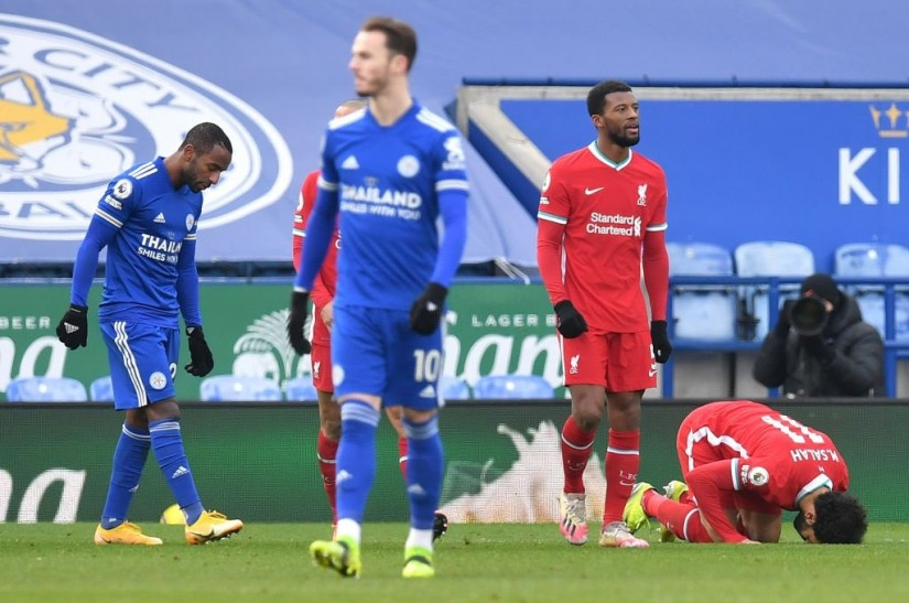 ليفربول يسقط بثلاثية لهدف صلاح أمام ليستر سيتي في الدوري الأنجليزي.