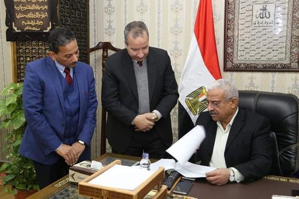محافظ السويس يستقبل رئيس الجامعة