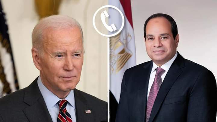 تلقى السيد الرئيس عبد الفتاح السيسي اتصالاً هاتفياً من الرئيس الأمريكي