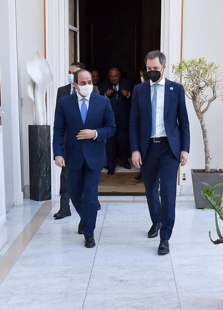 “عقد السيد الرئيس عبد الفتاح السيسي اليوم بمدينة بروكسل مباحثات قمة موسعة مع رئيس وزراء بلجيكا 