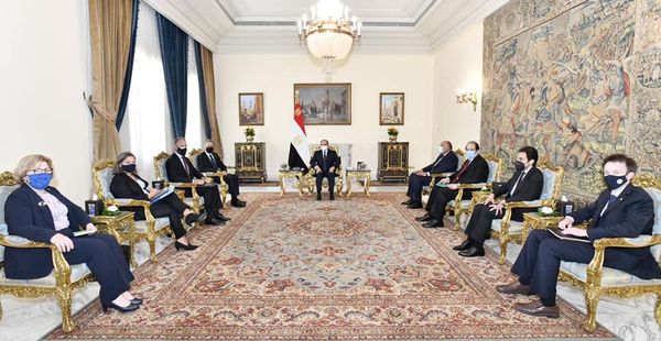 استقبل السيد الرئيس عبد الفتاح السيسي اليوم السيد أنتوني بلينكن وزير خارجية الولايات المتحدة الأمريكية، 