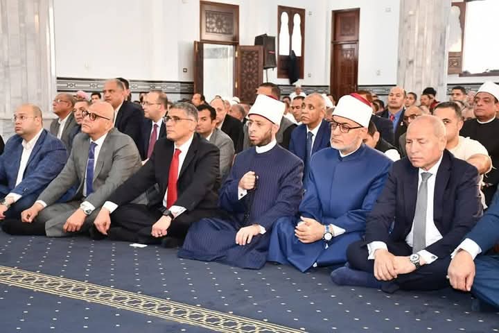 وزير الأوقاف ومفتي الجمهورية ومحافظو الجيزة والقاهرة والقليوبية يفتتحون مسجد النور بمحافظة الجيزة