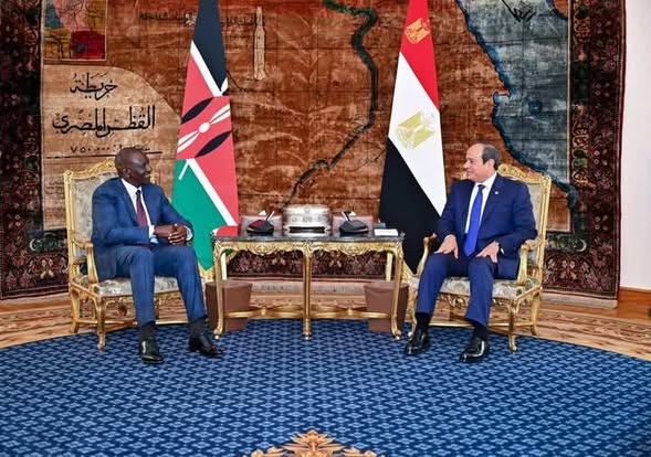 استقبل السيد الرئيس عبد الفتاح السيسي، اليوم،  بقصر الاتحادية، الرئيس الكيني 