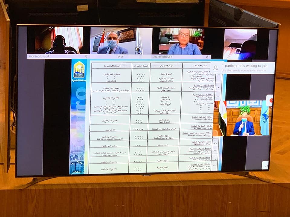 ترأس اللواء خالد عبد العال محافظ القاهرة اجتماع المجلس التنفيذى الذى عقدته المحافظة عبر تقنية الفيديو كونفرانس .