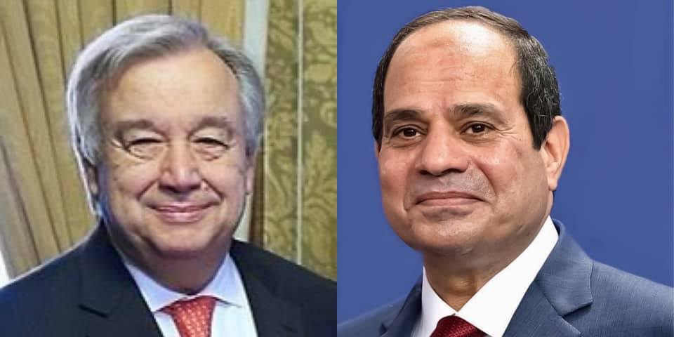 السيد الرئيس يبحث هاتفياً تطورات الاوضاع في الاراضي الفلسطينية مع سكرتير عام الامم المتحدة 