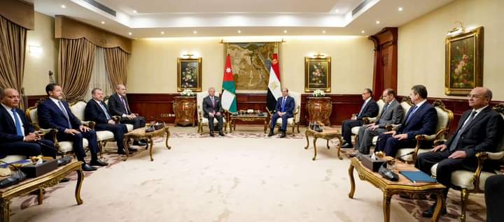 استقبل السيد الرئيس عبد الفتاح السيسي، اليوم، العاهل الأردني الملك عبد الله الثاني بن الحسين