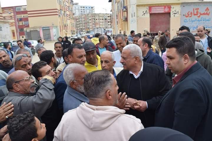 قام اللواءأ.ح صباح اليوم / عبد المجيد صقر محافظ السويس. بجولة تفقدية بنطاق مدينة الايمان بحي الأربعين
