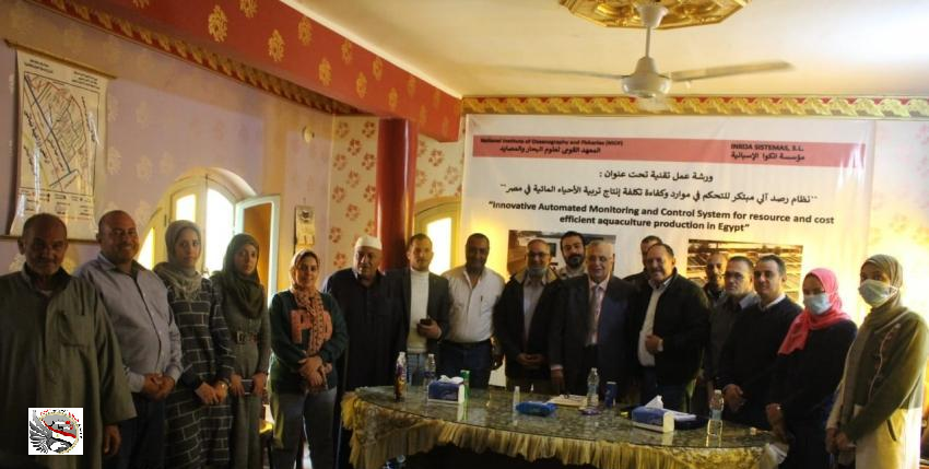 ورشة عمل لعلوم البحار والمصايد بالسويس تقنية لانتاج وتربية الاحياء المائية.