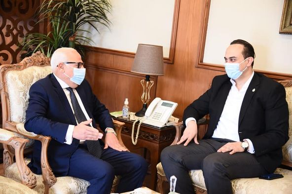 محافظ بورسعيد يستقبل رئيس هيئة الرعاية الصحية للتأمين الصحى الشامل