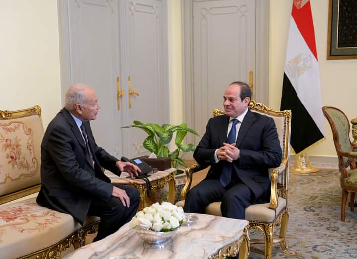 استقبل السيد الرئيس عبد الفتاح السيسي، اليوم، السيد أحمد أبو الغيط، أمين عام جامعة الدول العربية