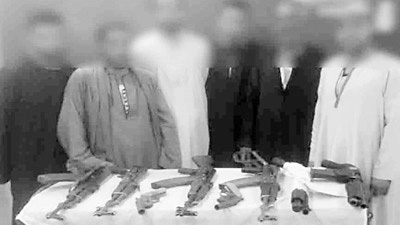 8 قطع أسلحة نارية بدون ترخيص بحوزة 6 أشخاص.. بالمعابدة