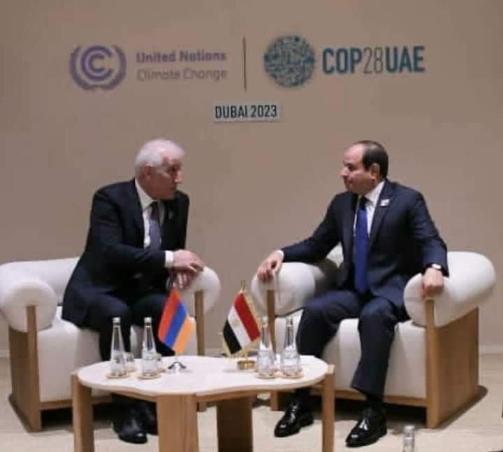 التقى السيد الرئيس عبد الفتاح السيسي اليوم مع الرئيس الأرميني 
