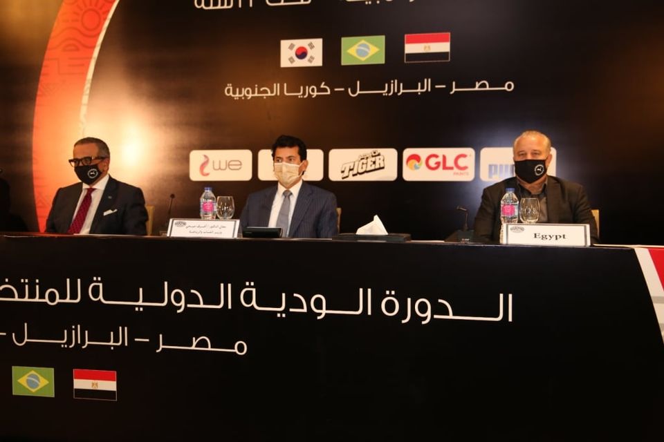وزير الرياضة يشهد المؤتمر الصحفي لتقديم الدورة الودية للمنتخبات الاوليمبية تحت ٢٣ سنة