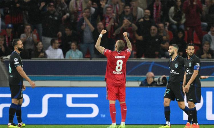 .باير ليفركوزن يكتسح أتلتيكو مدريد بثنائية نظيفه في دوري الأبطال